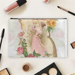 Vintage Floral Illustration Cosmetic Bag (large)  by paulaoliveiradesign