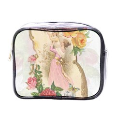 Vintage Floral Illustration Mini Toiletries Bags by paulaoliveiradesign