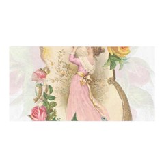 Vintage Floral Illustration Satin Wrap by paulaoliveiradesign