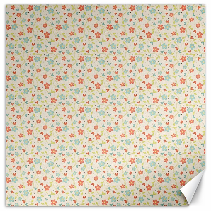 Colorful Pink Floral Cute Pattern Canvas 20  x 20  