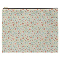 Colorful Pink Floral Cute Pattern Cosmetic Bag (xxxl)  by paulaoliveiradesign