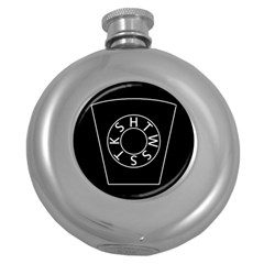 Mmm Htwsstks Bw Logo  Hip Flask (round) by mdnp