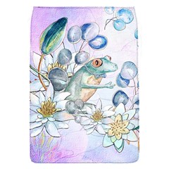 Funny, Cute Frog With Waterlily And Leaves Flap Covers (s)  by FantasyWorld7