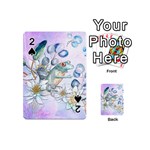 Funny, Cute Frog With Waterlily And Leaves Playing Cards 54 (Mini)  Front - Spade2