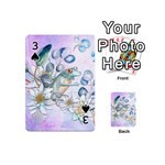 Funny, Cute Frog With Waterlily And Leaves Playing Cards 54 (Mini)  Front - Spade3