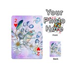 Funny, Cute Frog With Waterlily And Leaves Playing Cards 54 (Mini)  Front - Heart2