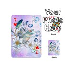 Funny, Cute Frog With Waterlily And Leaves Playing Cards 54 (Mini)  Front - Heart7