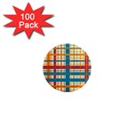 Plaid Pattern 1  Mini Magnets (100 pack)  Front