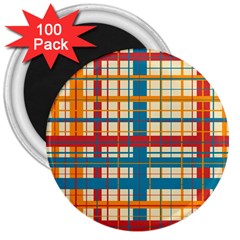 Plaid Pattern 3  Magnets (100 Pack) by linceazul