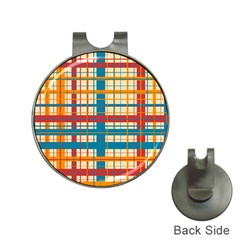 Plaid Pattern Hat Clips With Golf Markers by linceazul