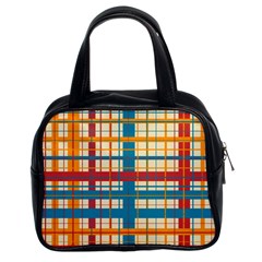 Plaid Pattern Classic Handbags (2 Sides) by linceazul