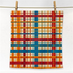 Plaid Pattern Face Towel by linceazul