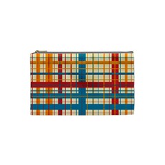 Plaid Pattern Cosmetic Bag (small)  by linceazul