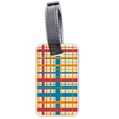 Plaid Pattern Luggage Tags (two Sides) by linceazul