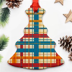 Plaid Pattern Ornament (christmas Tree)  by linceazul