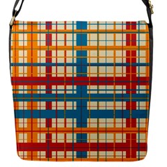 Plaid Pattern Flap Messenger Bag (s) by linceazul