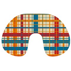 Plaid Pattern Travel Neck Pillows by linceazul