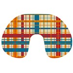 Plaid Pattern Travel Neck Pillows Back