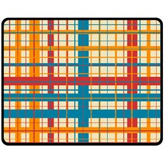 Plaid Pattern Double Sided Fleece Blanket (medium)  by linceazul