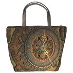 Steampunk, Awesoeme Clock, Rusty Metal Bucket Bags Back