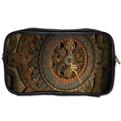 Steampunk, Awesoeme Clock, Rusty Metal Toiletries Bags 2-side by FantasyWorld7