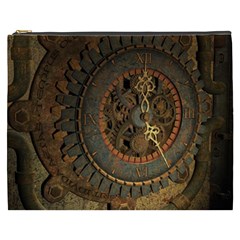 Steampunk, Awesoeme Clock, Rusty Metal Cosmetic Bag (xxxl)  by FantasyWorld7