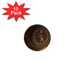 Steampunk, Awesoeme Clock, Rusty Metal 1  Mini Magnet (10 Pack)  by FantasyWorld7