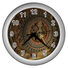 Steampunk, Awesoeme Clock, Rusty Metal Wall Clocks (silver)  by FantasyWorld7