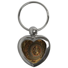 Steampunk, Awesoeme Clock, Rusty Metal Key Chains (heart)  by FantasyWorld7