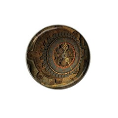 Steampunk, Awesoeme Clock, Rusty Metal Hat Clip Ball Marker (4 Pack) by FantasyWorld7