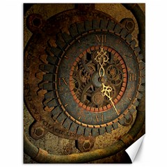 Steampunk, Awesoeme Clock, Rusty Metal Canvas 36  X 48   by FantasyWorld7