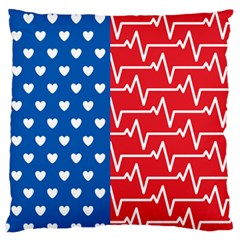 Usa Flag Large Flano Cushion Case (two Sides) by stockimagefolio1