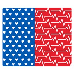 Usa Flag Double Sided Flano Blanket (small)  by stockimagefolio1