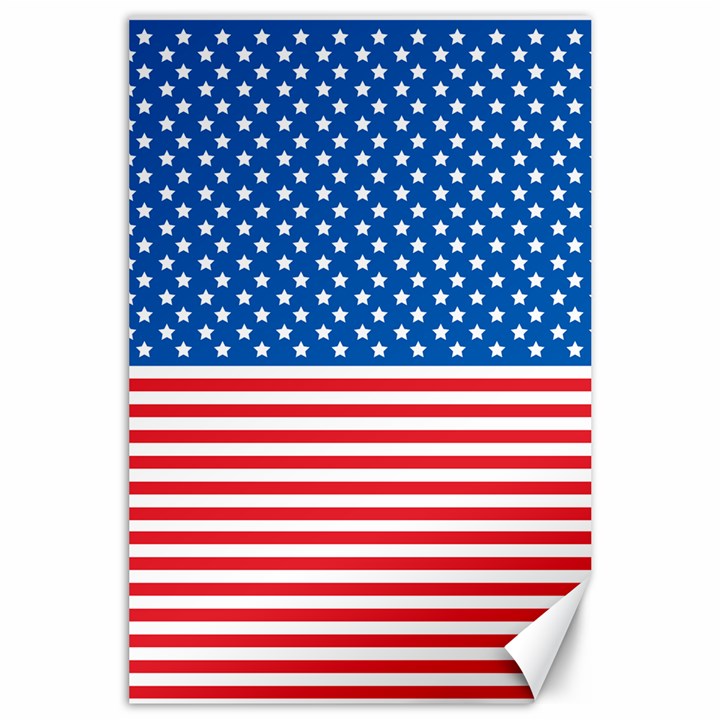 Usa Flag Canvas 24  x 36 