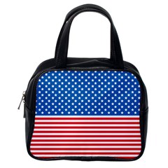 Usa Flag Classic Handbags (one Side)