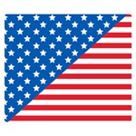 Usa Flag Double Sided Flano Blanket (Small)  50 x40  Blanket Front