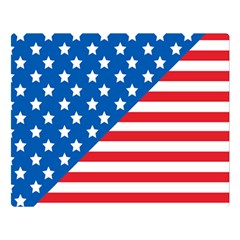 Usa Flag Double Sided Flano Blanket (large)  by stockimagefolio1