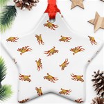 Crabs Photo Collage Pattern Design Ornament (Star) Front