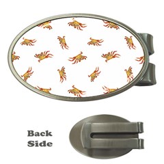 Crabs Photo Collage Pattern Design Money Clips (oval)  by dflcprints