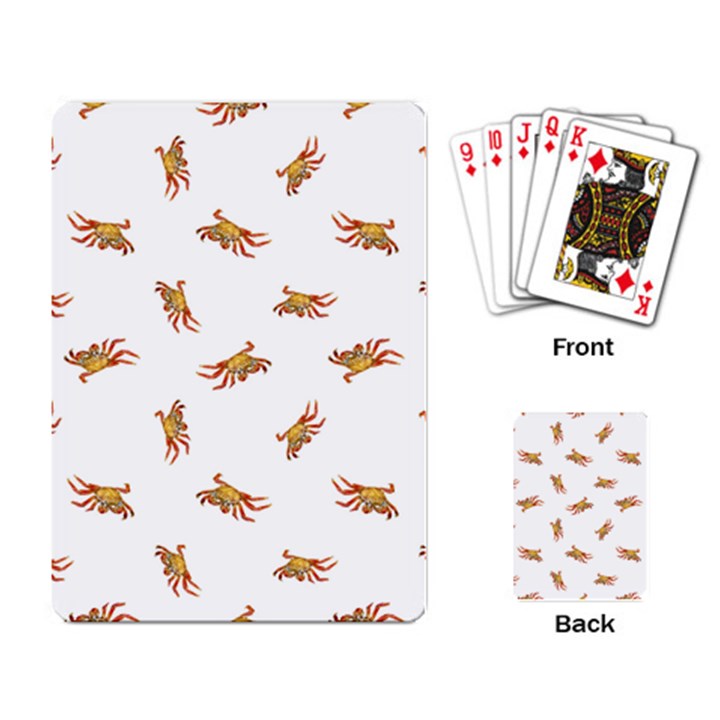 Crabs Photo Collage Pattern Design Playing Card