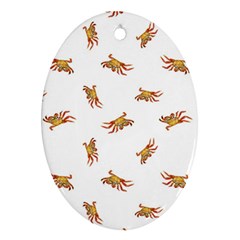 Crabs Photo Collage Pattern Design Oval Ornament (two Sides) by dflcprints