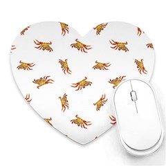 Crabs Photo Collage Pattern Design Heart Mousepads by dflcprints