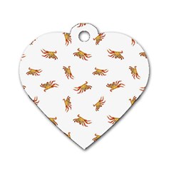 Crabs Photo Collage Pattern Design Dog Tag Heart (two Sides) by dflcprints