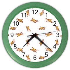 Crabs Photo Collage Pattern Design Color Wall Clocks by dflcprints