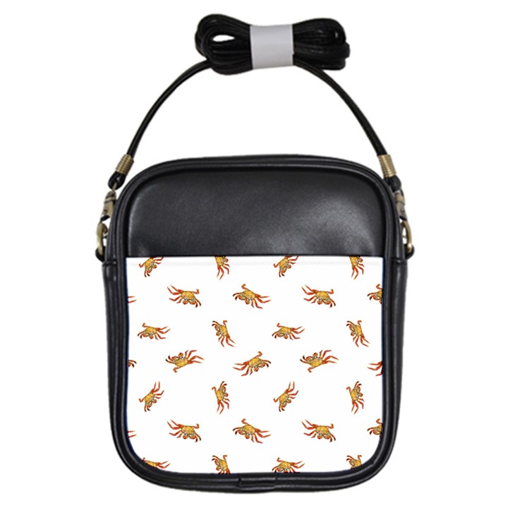 Crabs Photo Collage Pattern Design Girls Sling Bags