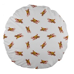 Crabs Photo Collage Pattern Design Large 18  Premium Flano Round Cushions by dflcprints