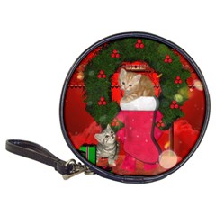 Christmas, Funny Kitten With Gifts Classic 20-cd Wallets by FantasyWorld7