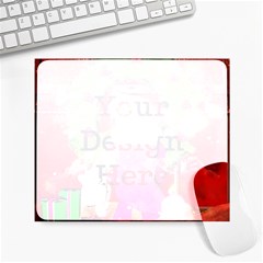 Christmas, Funny Kitten With Gifts Large Mousepads by FantasyWorld7