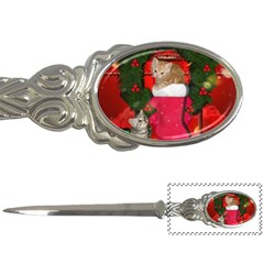 Christmas, Funny Kitten With Gifts Letter Openers by FantasyWorld7