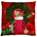 Christmas, Funny Kitten With Gifts Standard Flano Cushion Case (Two Sides) Front